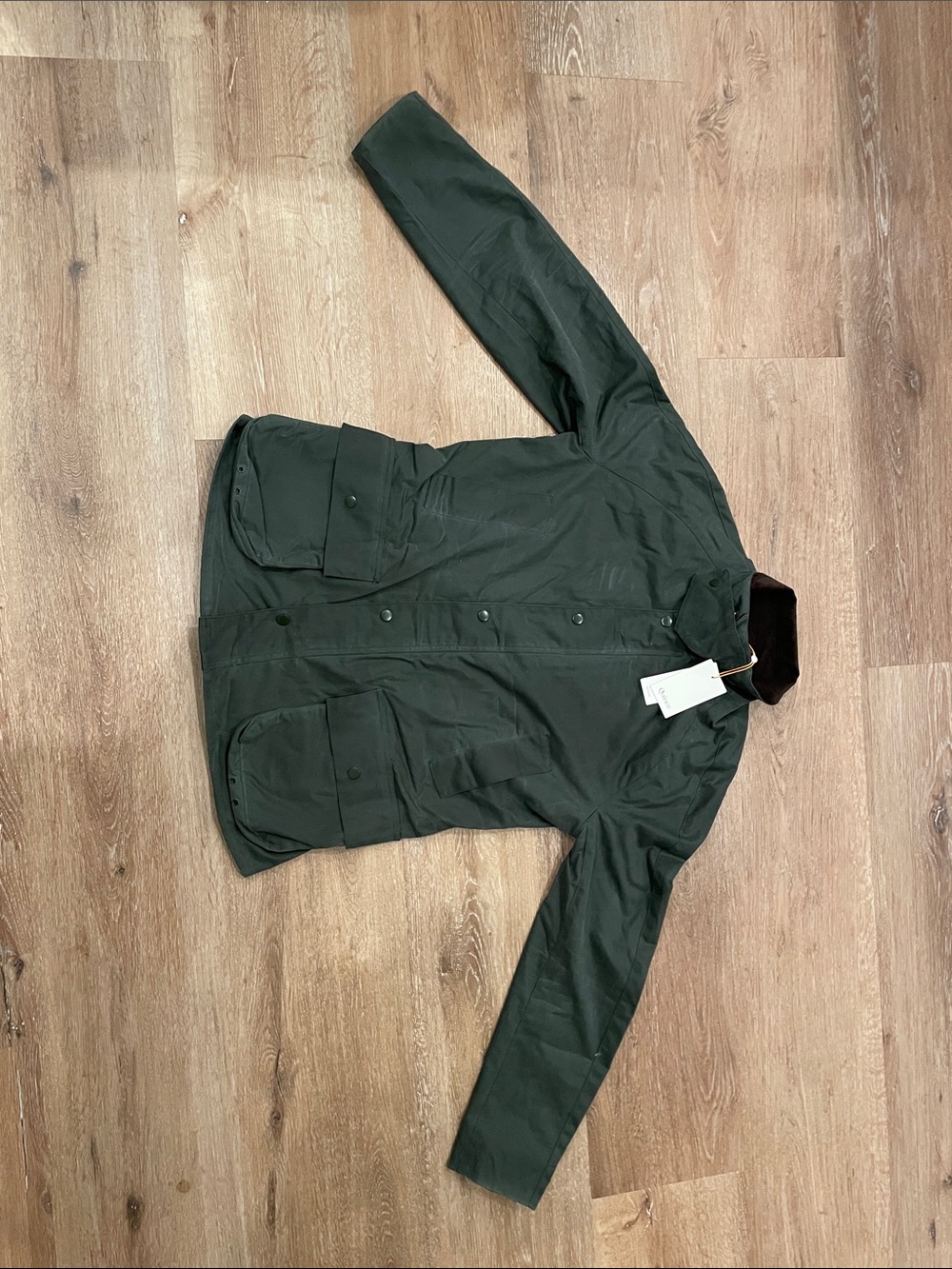 Quince Dark Green Utility Jacket with Patch Pockets